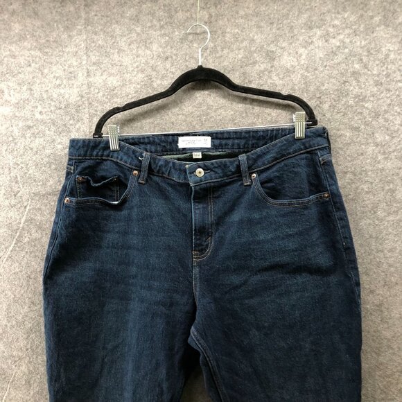 Abercrombie & Fitch Mid Rise 90s Straight Jean Women 34 Short 34P Blue Dark Wash - Picture 4 of 10
